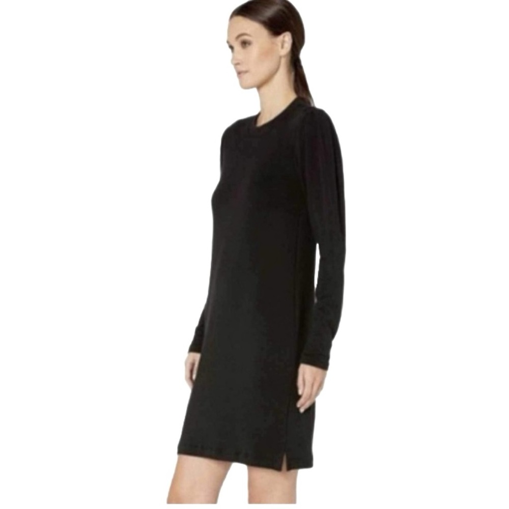 BLDWN Matteo Modal & Spandex Long Sleeve Shift Dress in Red Velvet Size Small